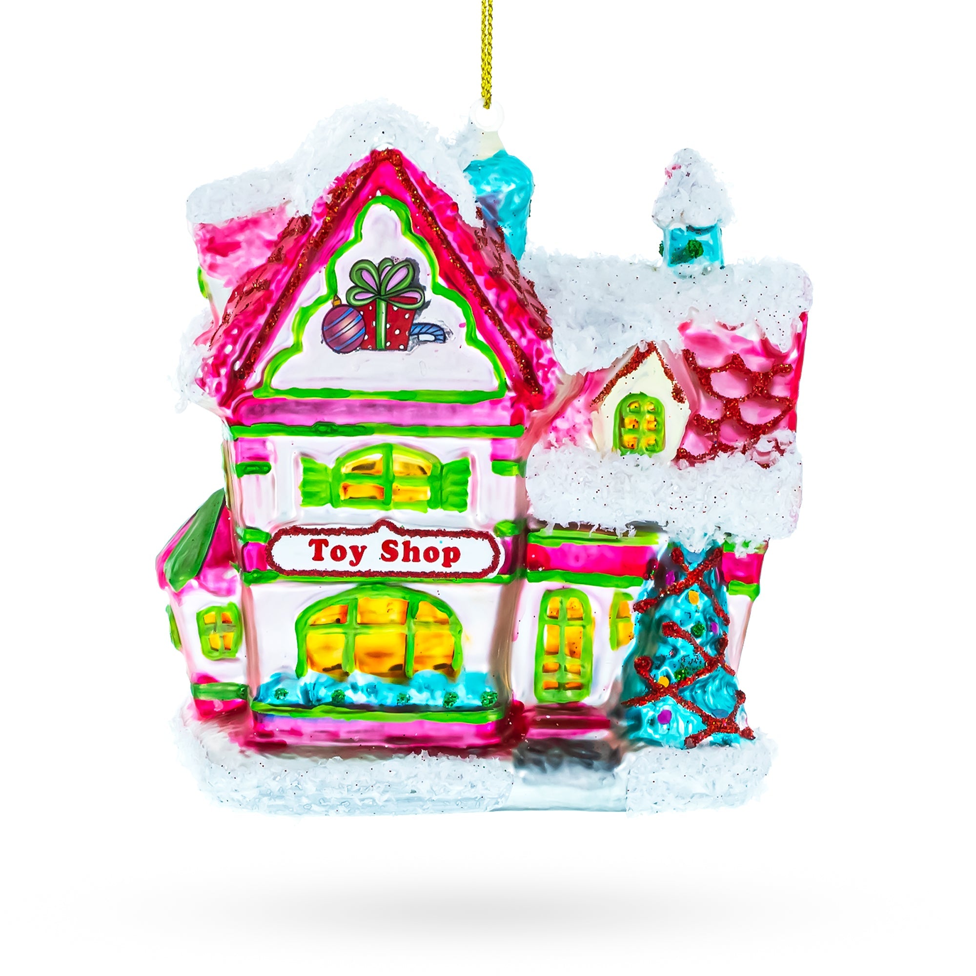 Whimsical Toy Shop - Blown Glass Christmas Ornament