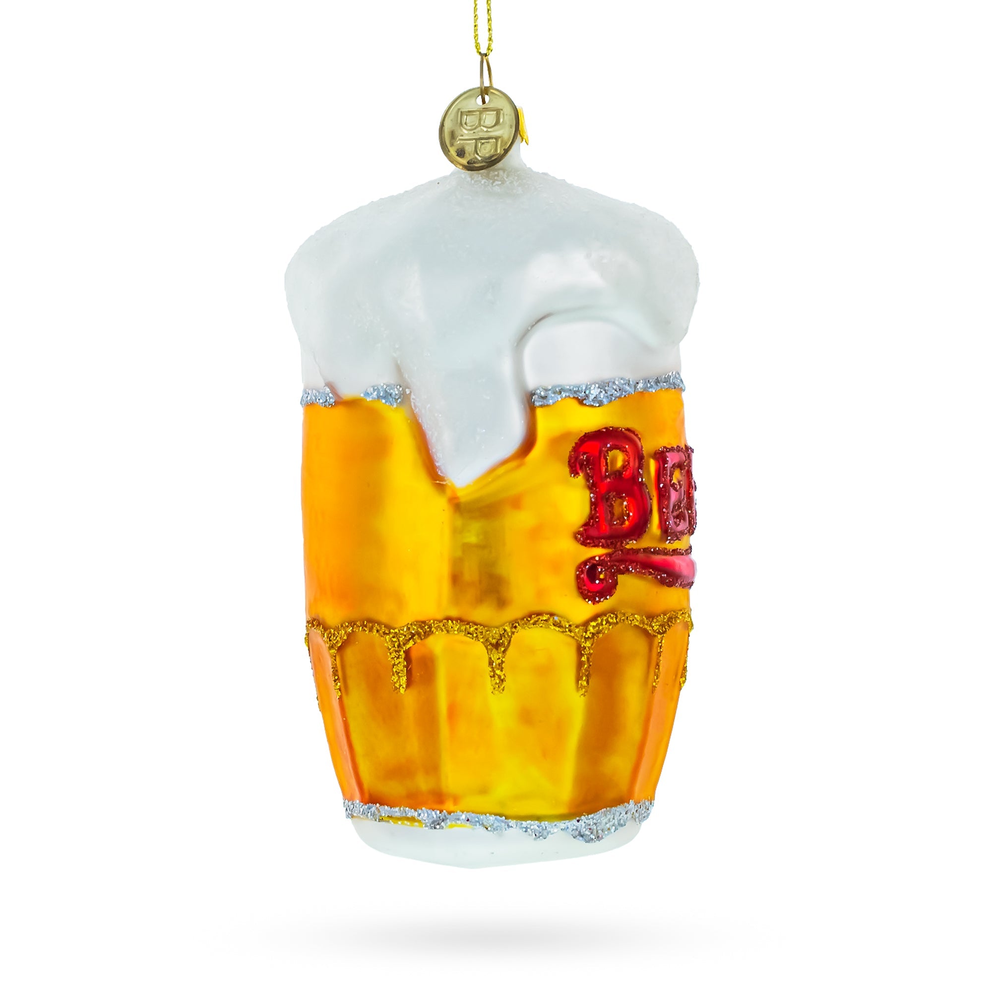 Frothy Beer Mug - Blown Glass Christmas Ornament