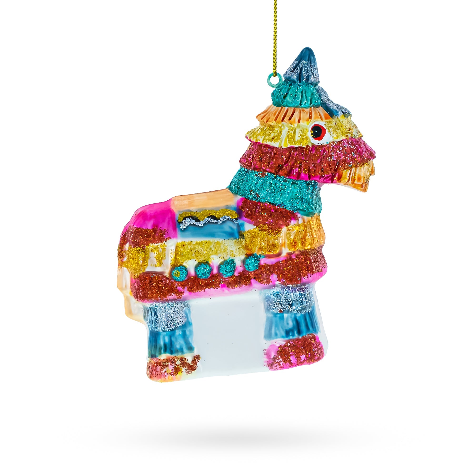 Festive Pinata - Blown Glass Christmas Ornament