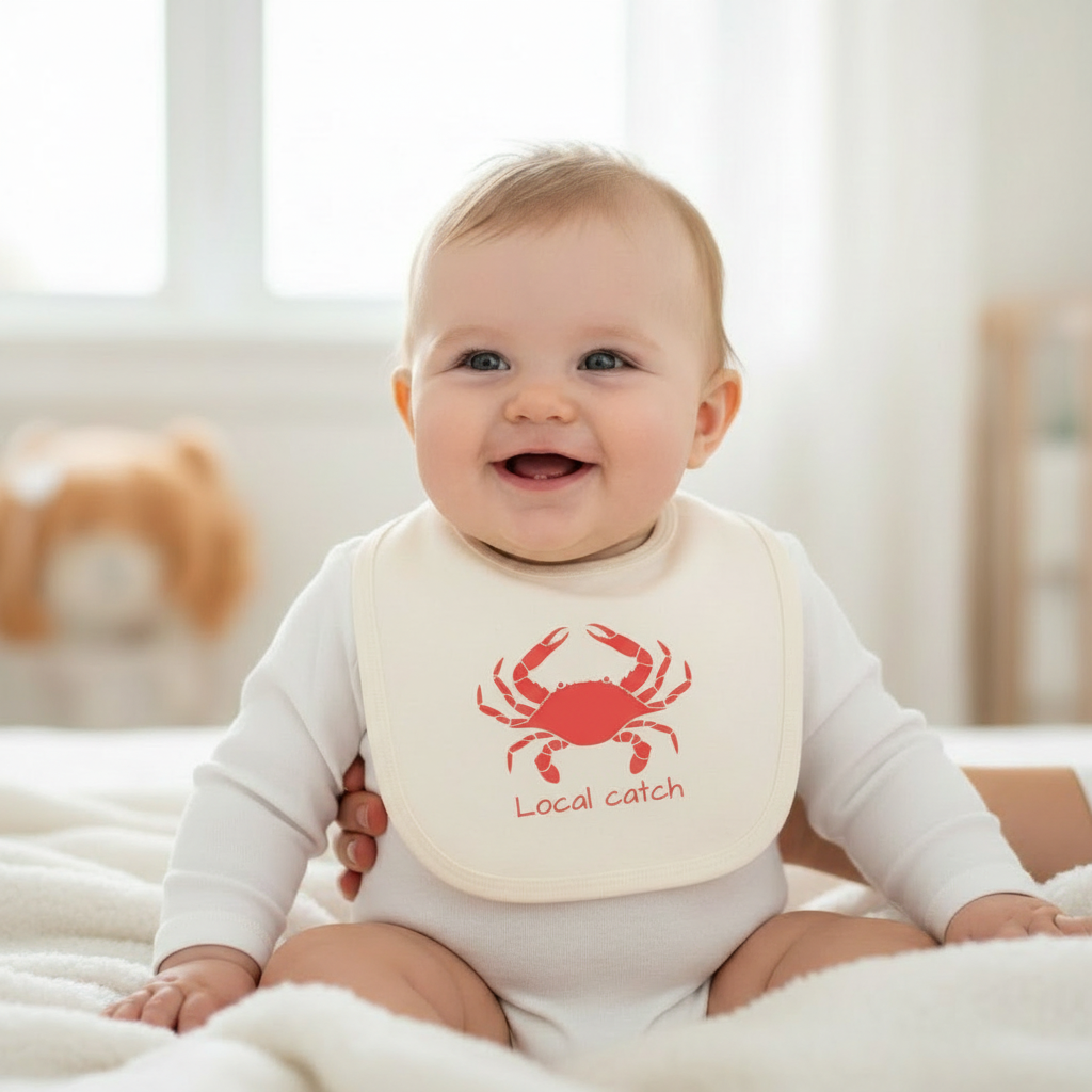 Crab Local Catch Baby Bib