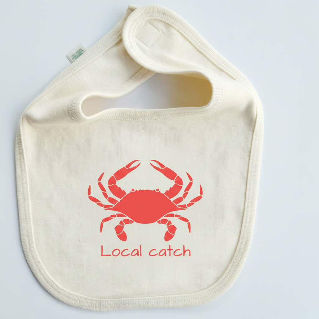 Crab Local Catch Baby Bib