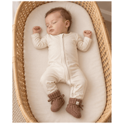 Zipper Romper - Cream