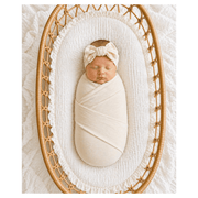 Bamboo Stretch Swaddle - Cream
