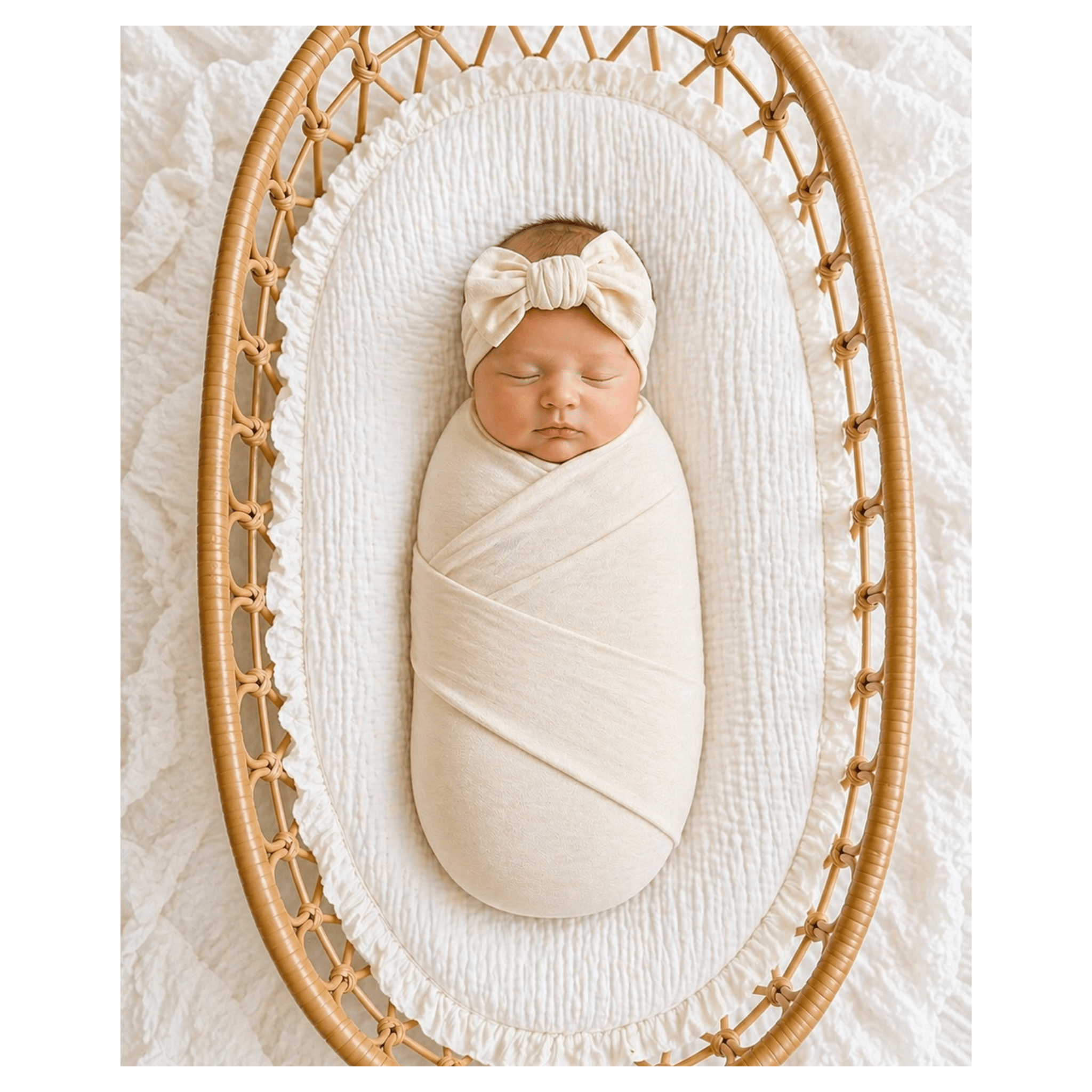 Bamboo Stretch Swaddle - Cream