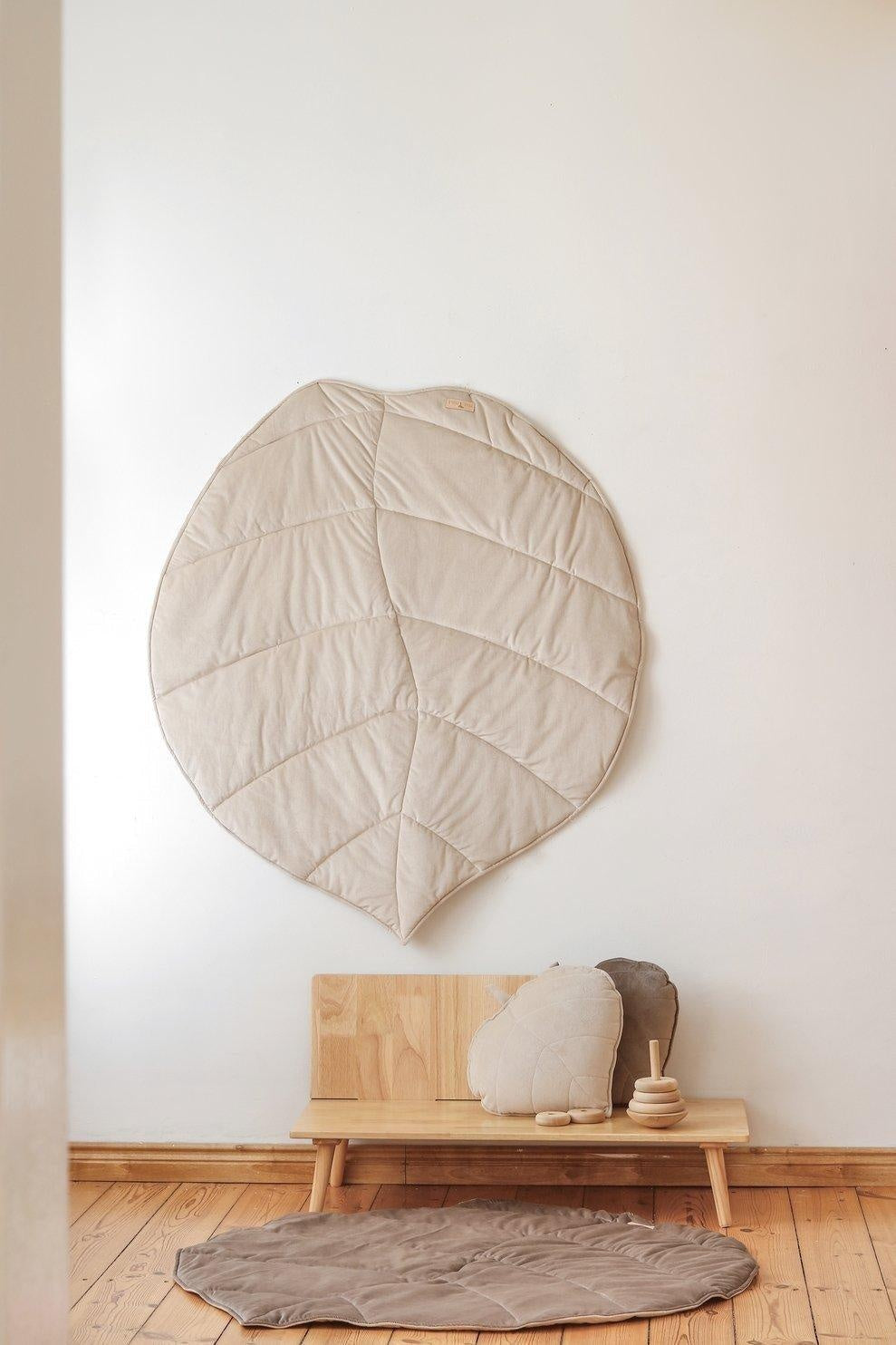 Velvet Cream Leaf Mat