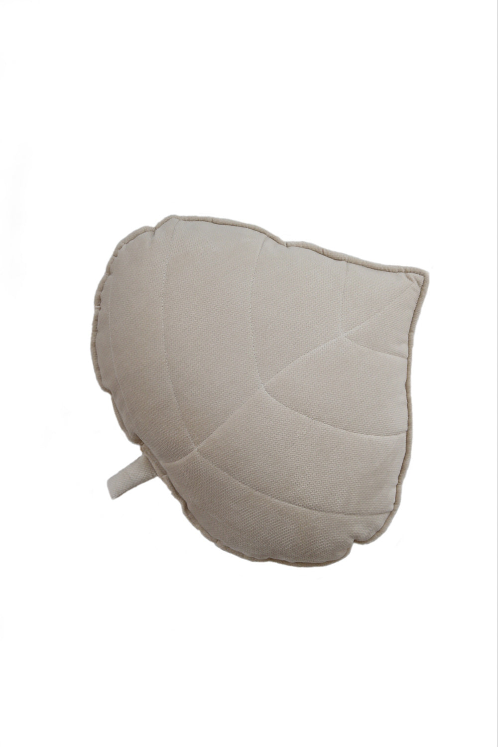 Velvet Cream Leaf Pillow