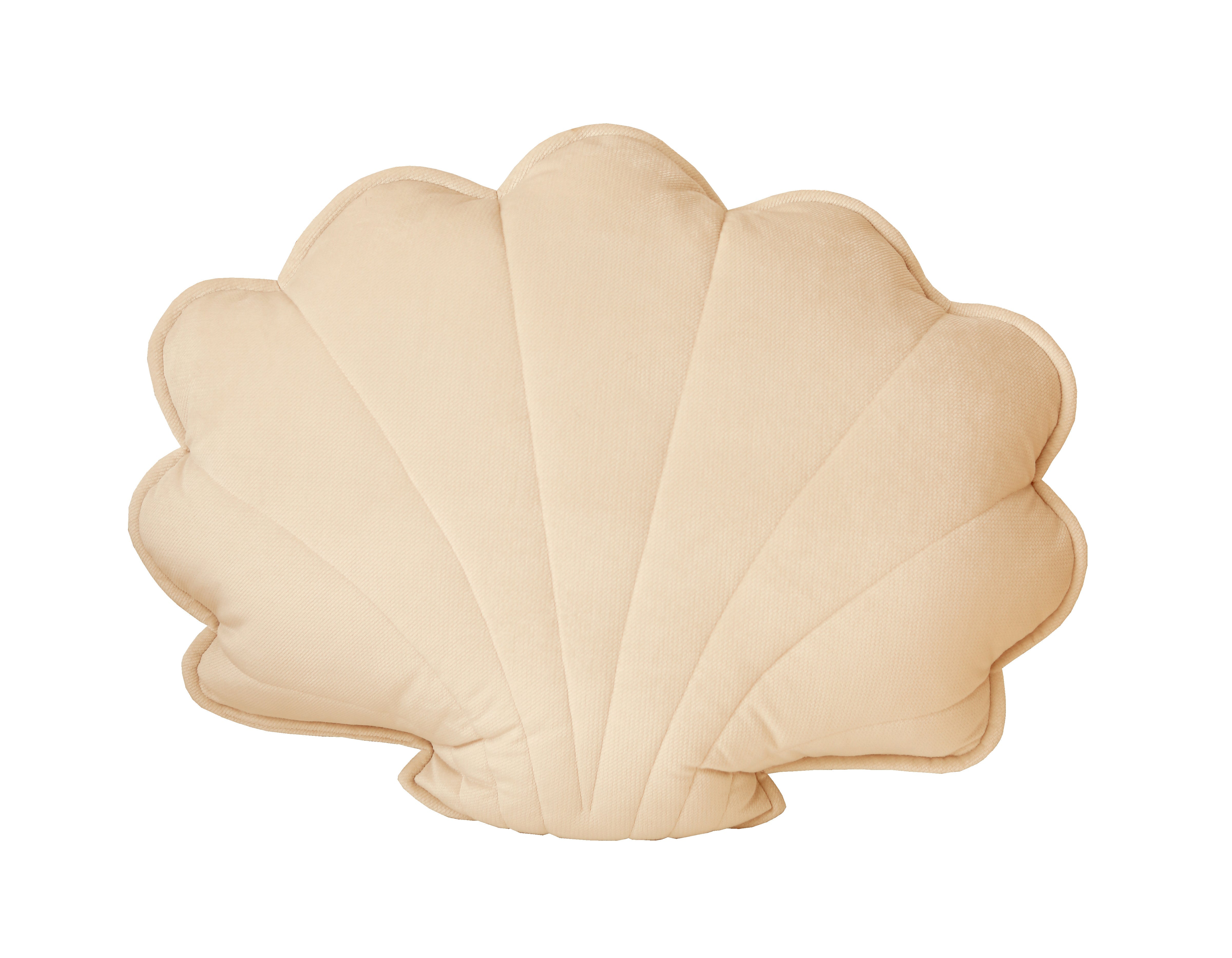 Large Velvet Cream Shell Pillow