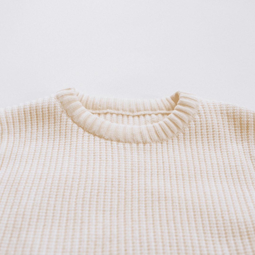 Oatmeal Knit Pullover Sweater- Child