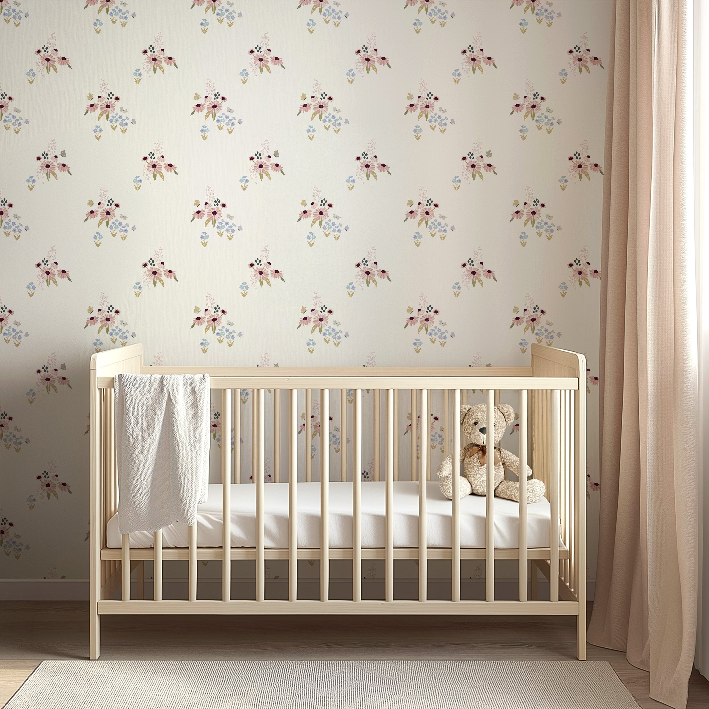 Daisie Wallpaper By Linen And Paper Design