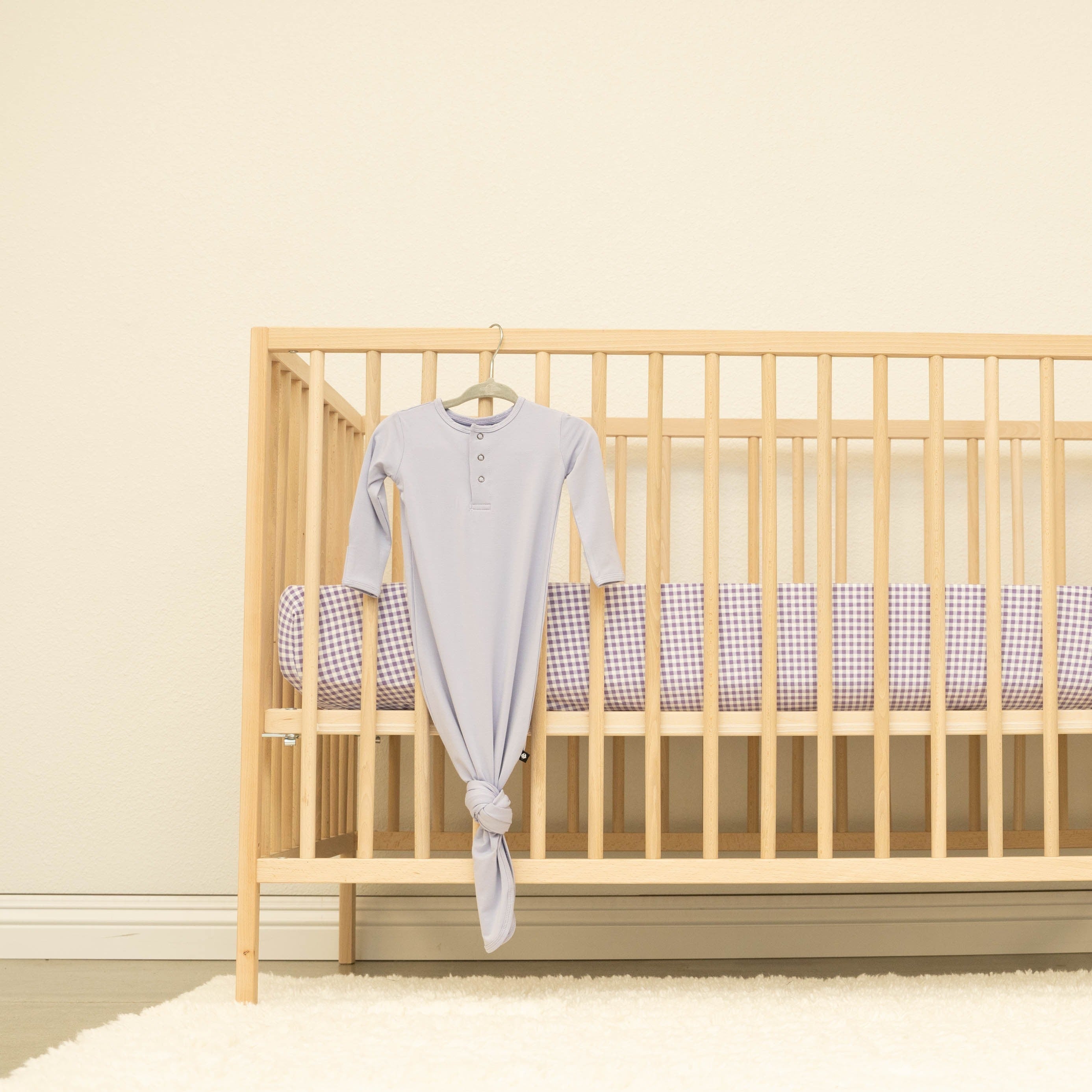 Crib Sheet - Purple Gingham