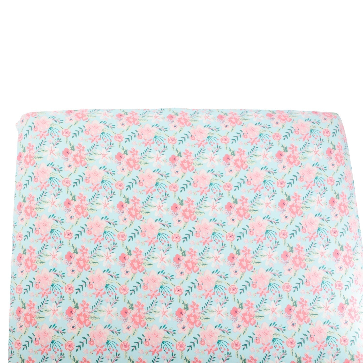 Crib Sheet - Aqua Floral