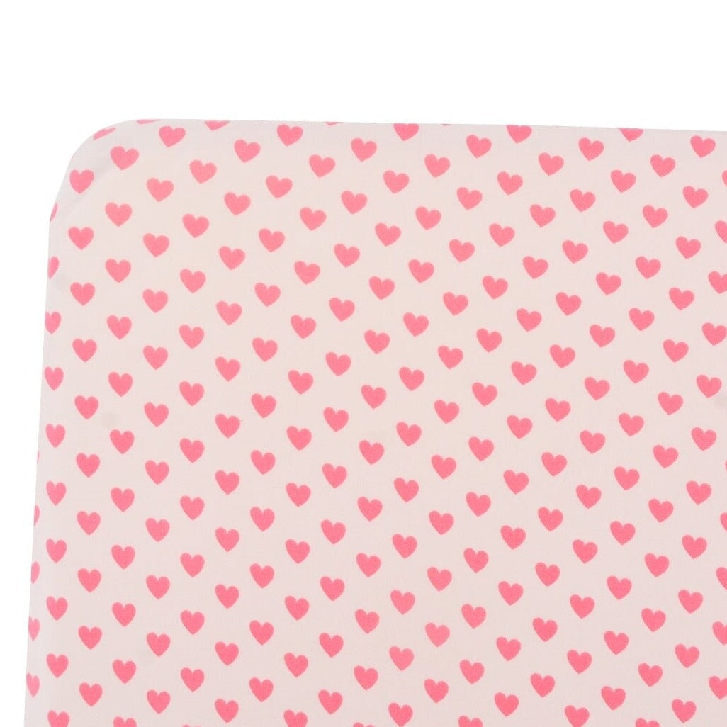 Crib Sheet - Pink Hearts