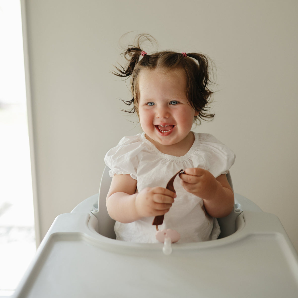 Linen Pacifier Clip 2-pack