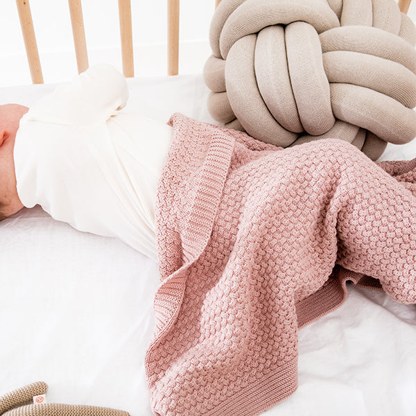 Criss Cross Organic Cotton Baby Blanket And Lovie Set