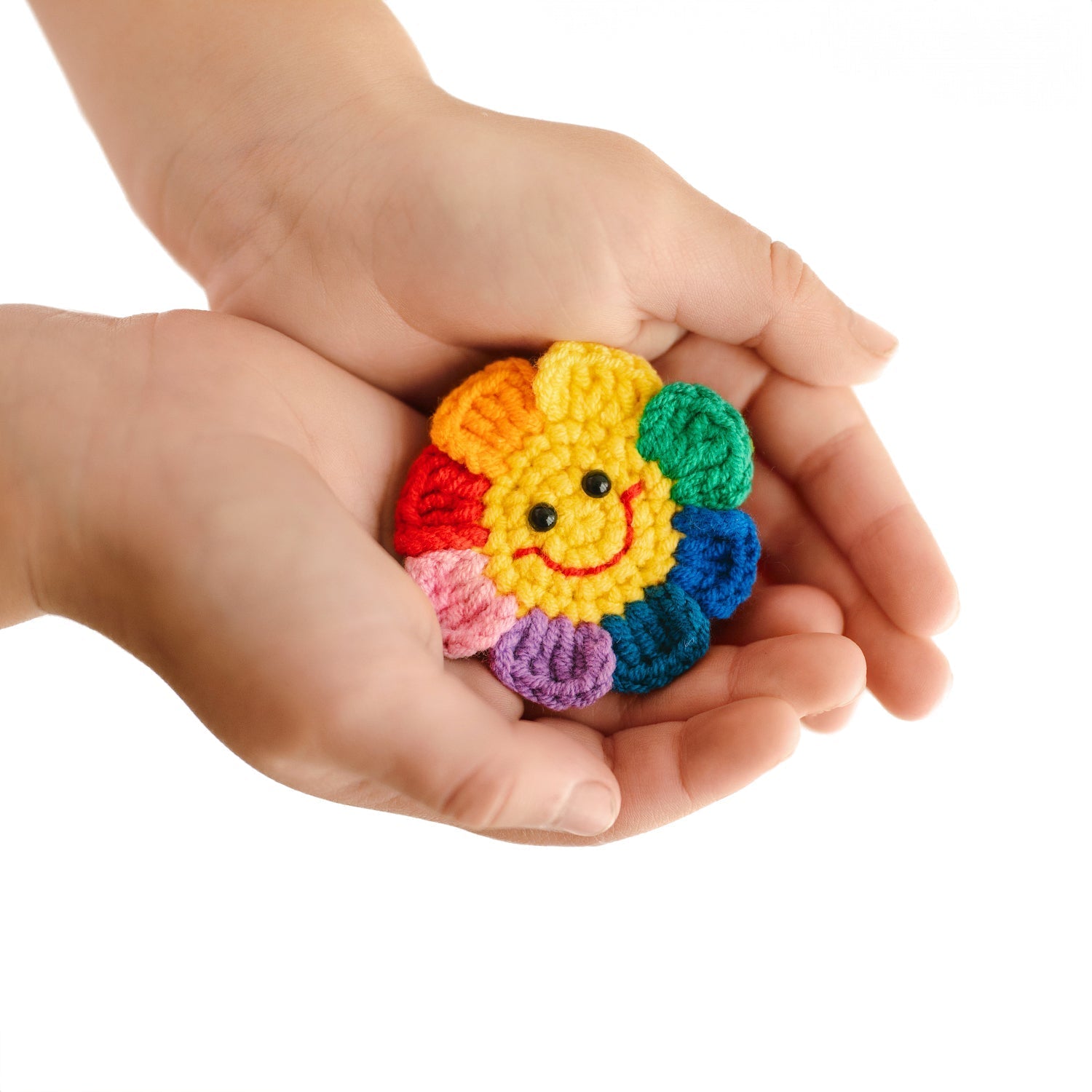 Crochet Rainbow Sunflower Hair Clip Bdlj