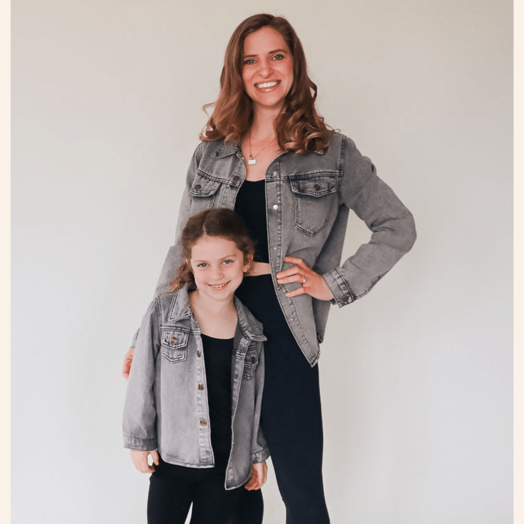 Silver Gray Denim Jacket - Child