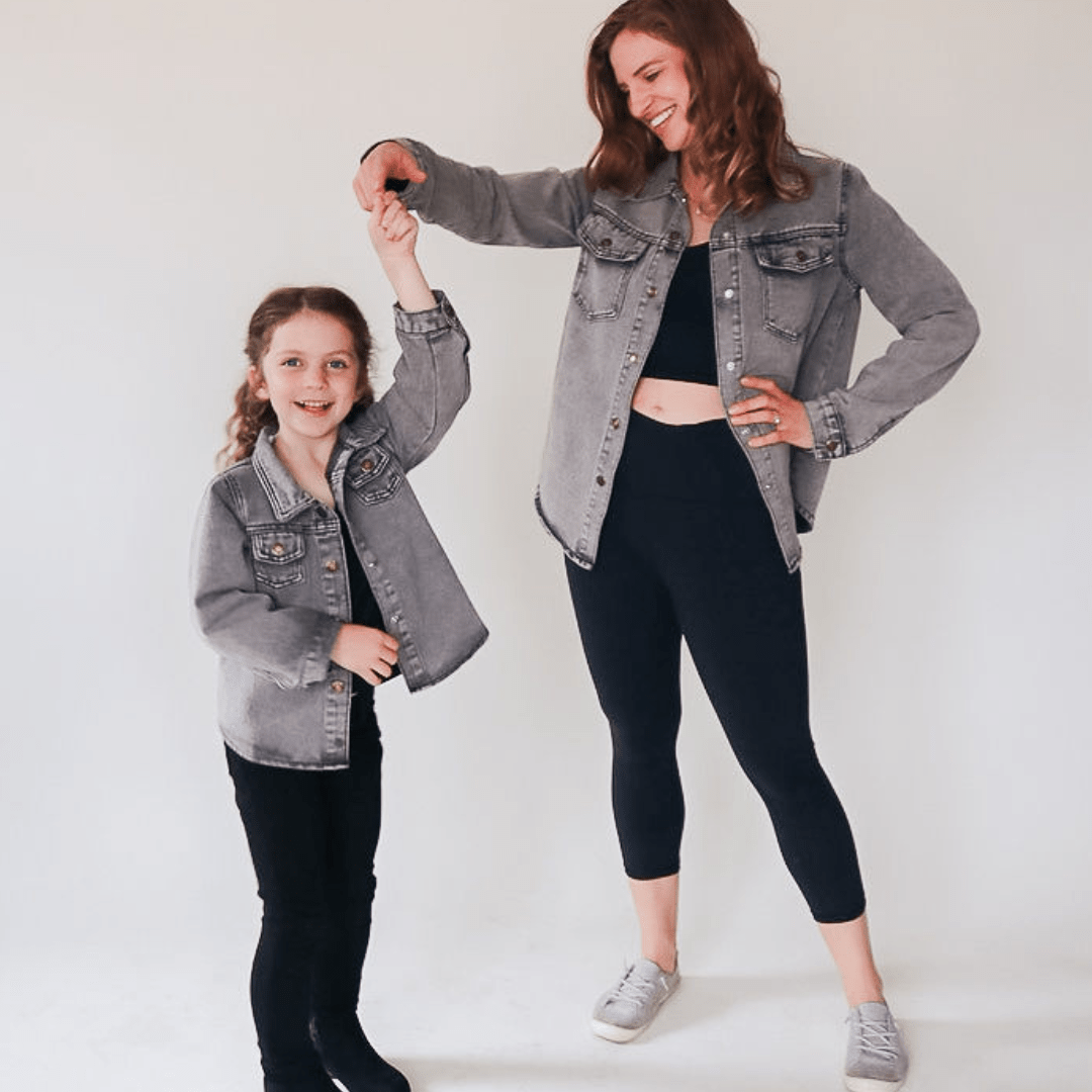 Silver Gray Denim Jacket - Child