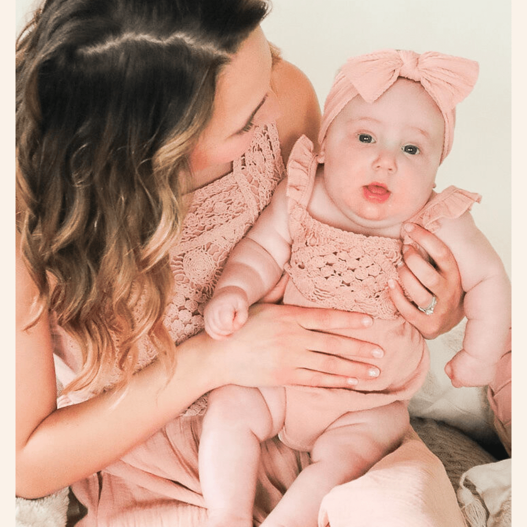 Dusty Rose Crochet Onesie - Infant