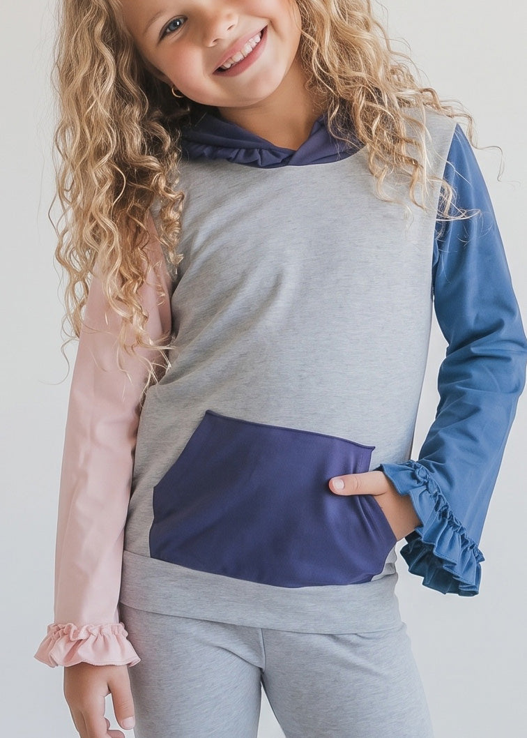 Rosy Gray Lucy Hooded Set
