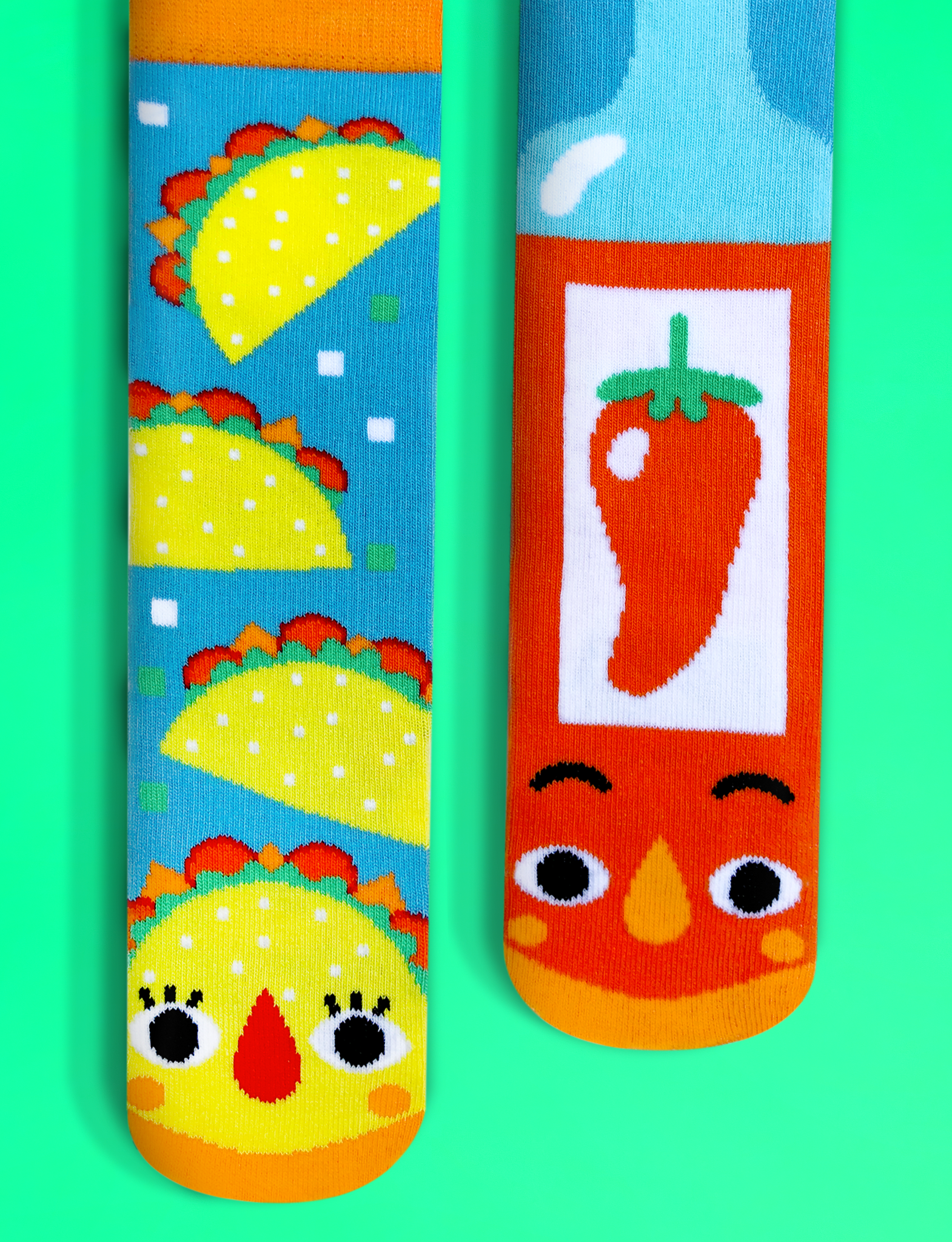 Taste Buds Taco & Hot Sauce Socks