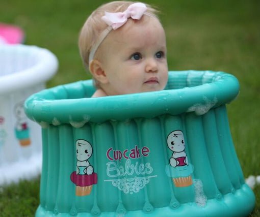 Small Bath Turquoise & Travel Pouch & Inflator (suitable From Birth Up To 1 Year)