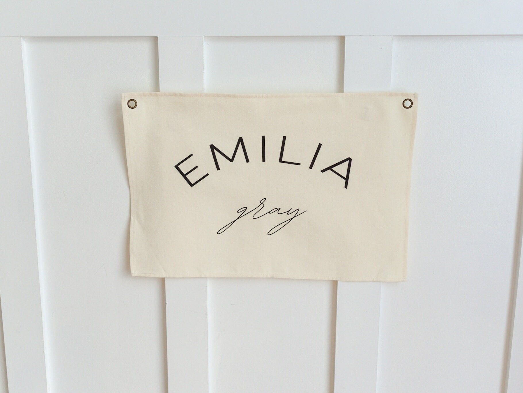 Custom Canvas Name Banner - Daisy Font