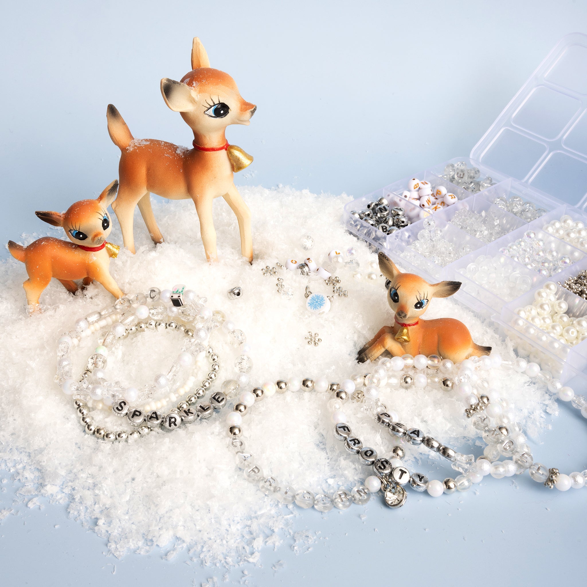 Winter White Letter Bead Diy Box Kit
