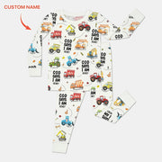 Custom Name God Says I Am Boy Bamboo Two Piece Long Sleeve Pajama Set