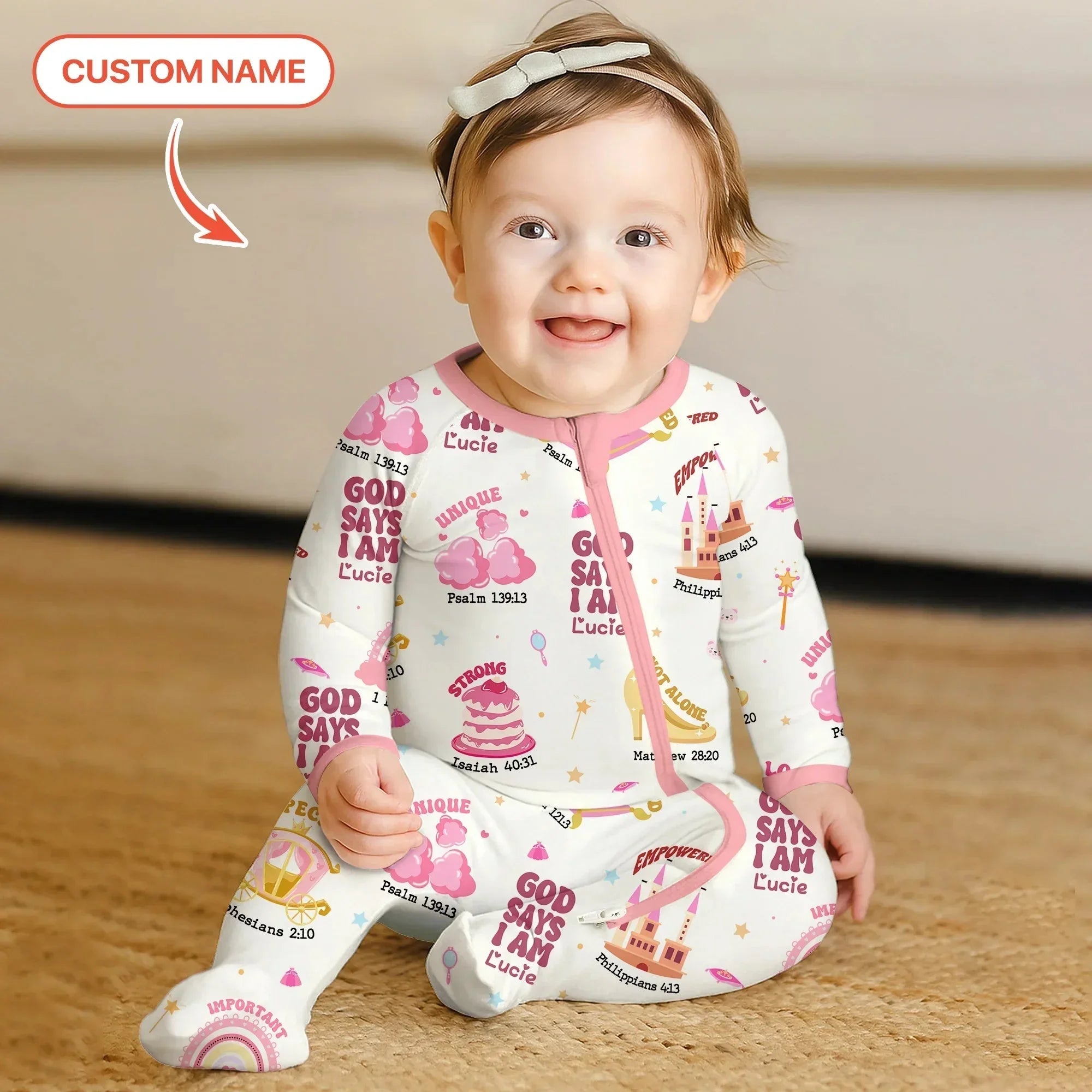 Custom Name God Says I Am Girl Custom Name Bamboo Convertible Zippy