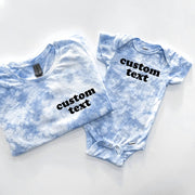Personalized Tie Dye Shirts | Set Of 2 For Adult And Baby Matching