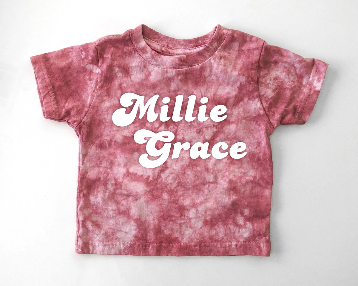 Personalized Tie Dye Baby Or Toddler Outfit