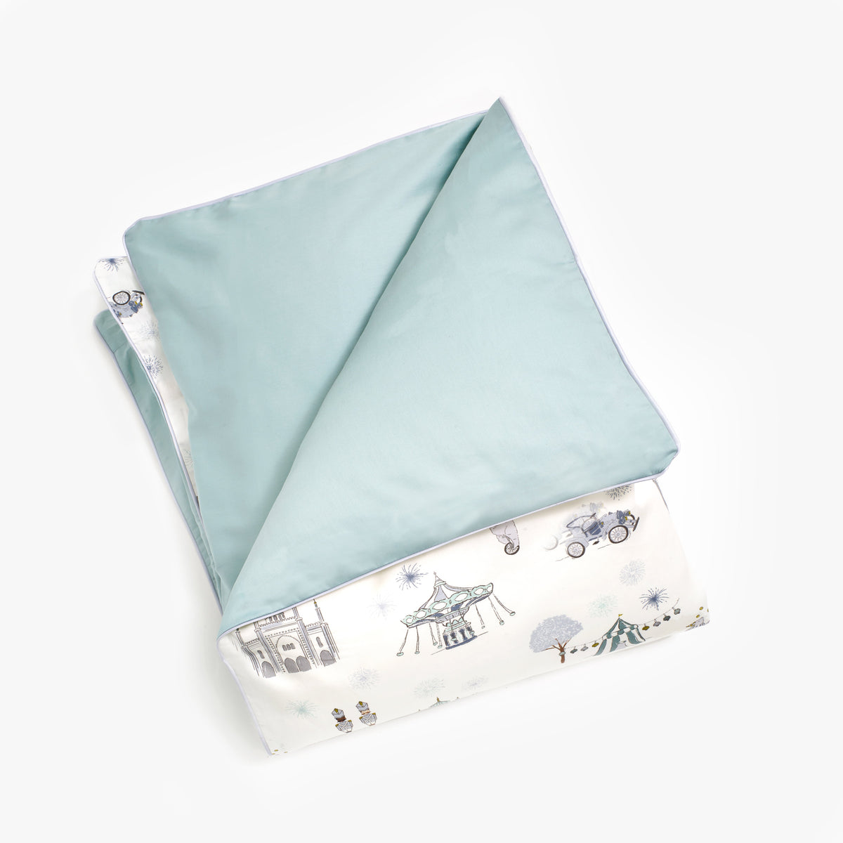Adventures In Wonderland Toddler Duvet - Aqua