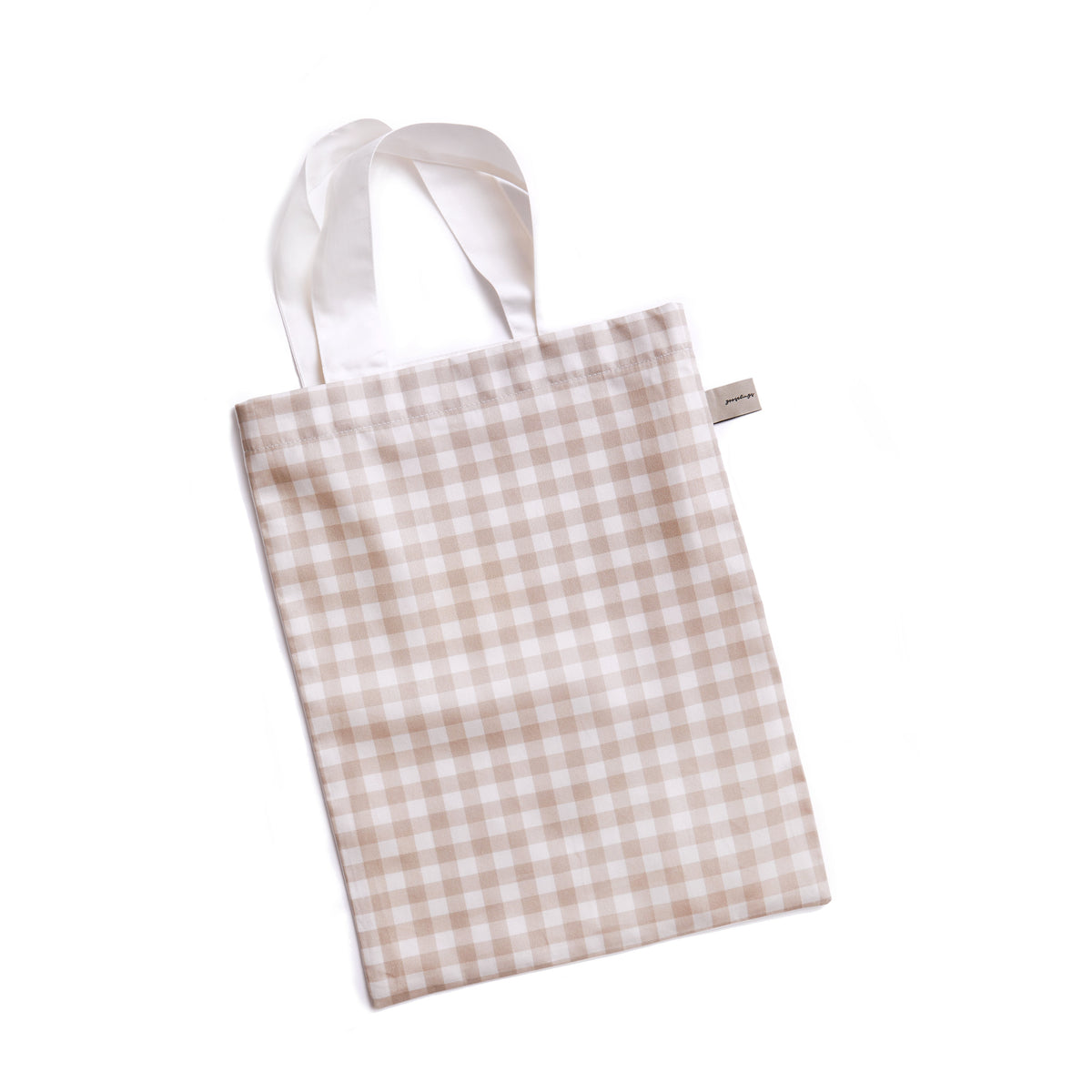 Picnic Gingham Crib Sheet - Beige