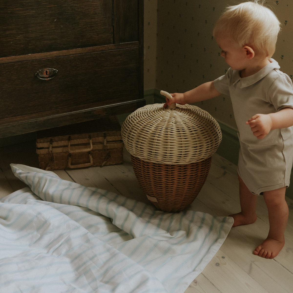 Seaside Stripes Toddler Duvet - Ocean
