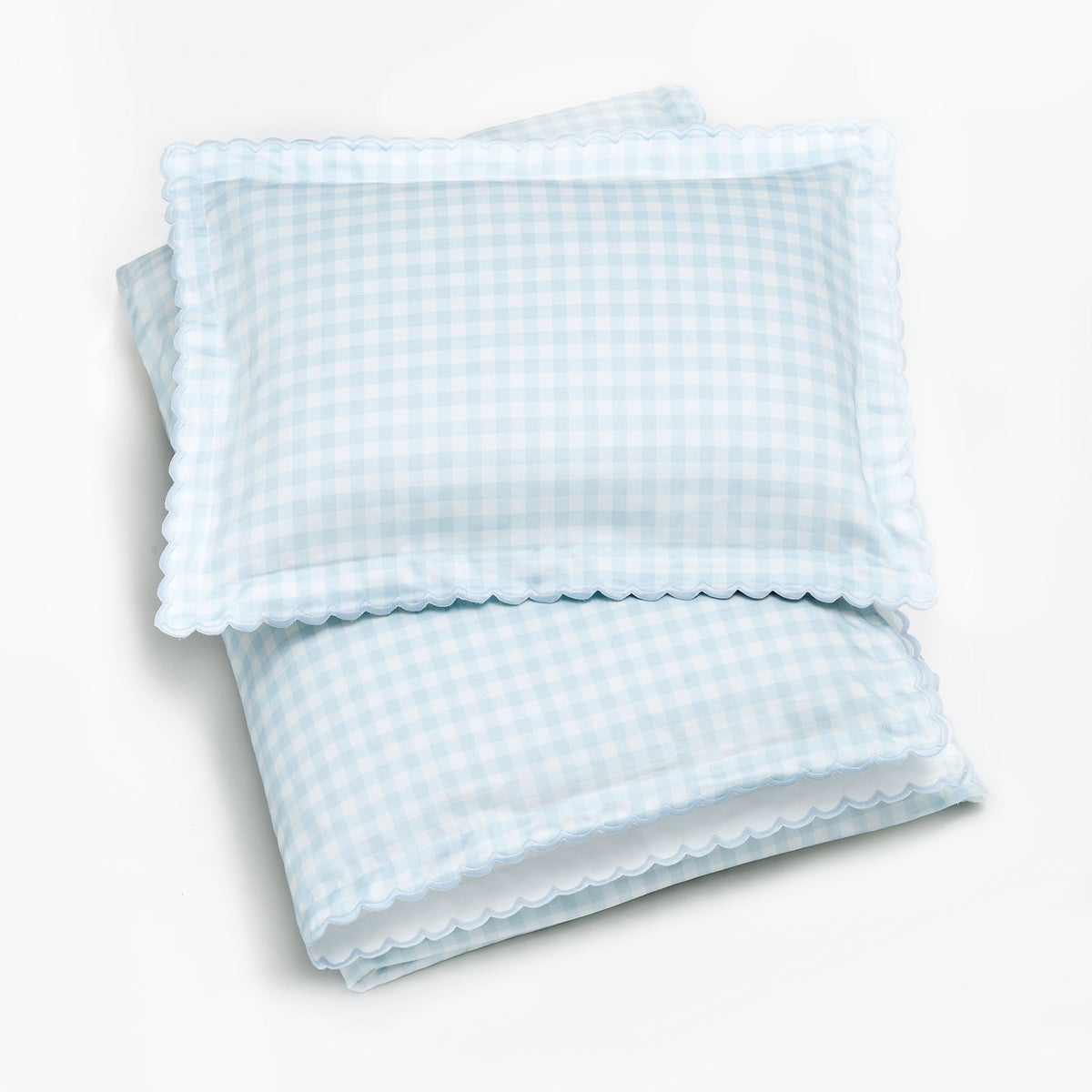 Picnic Gingham Toddler Duvet - Blue