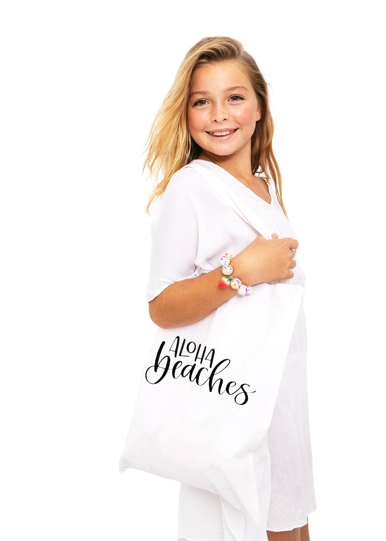 Aloha Beaches White Bag
