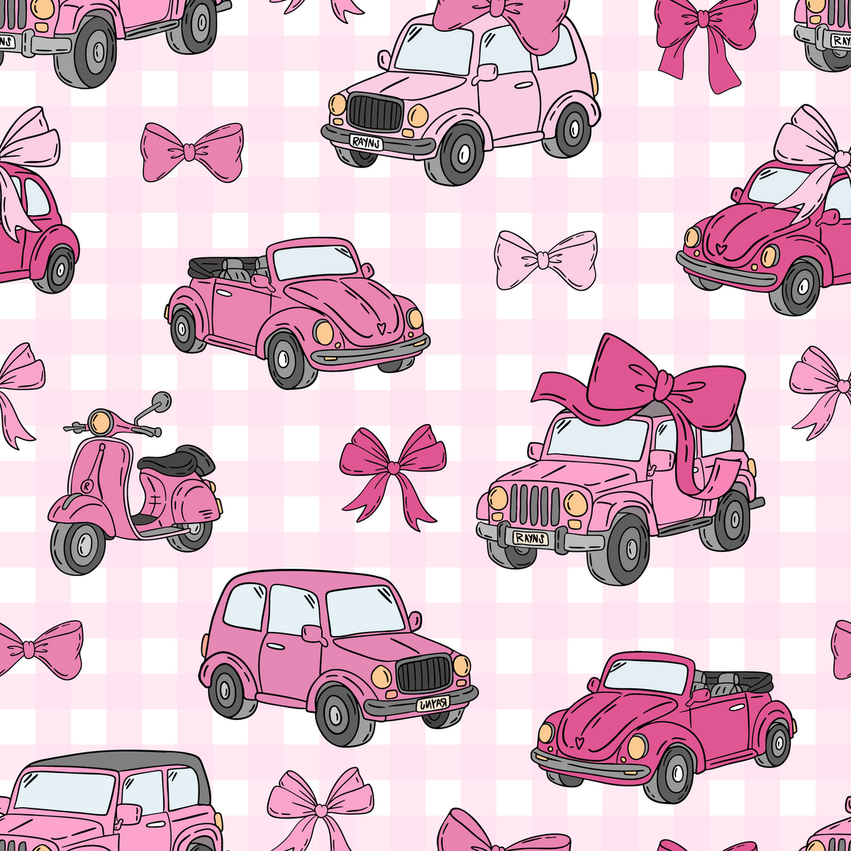 My First Pink Car Bamboo Two Piece Pajamas | Girls Pjs