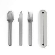 Stainless Steel Cutlery Trio With Silicone Case - Pack Of 2 Sets