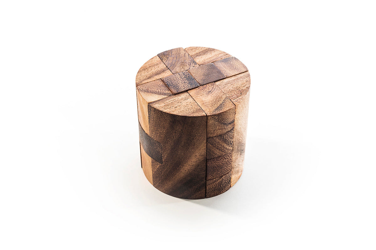 Cylinder Cube - Brain Teaser Wooden Puzzle