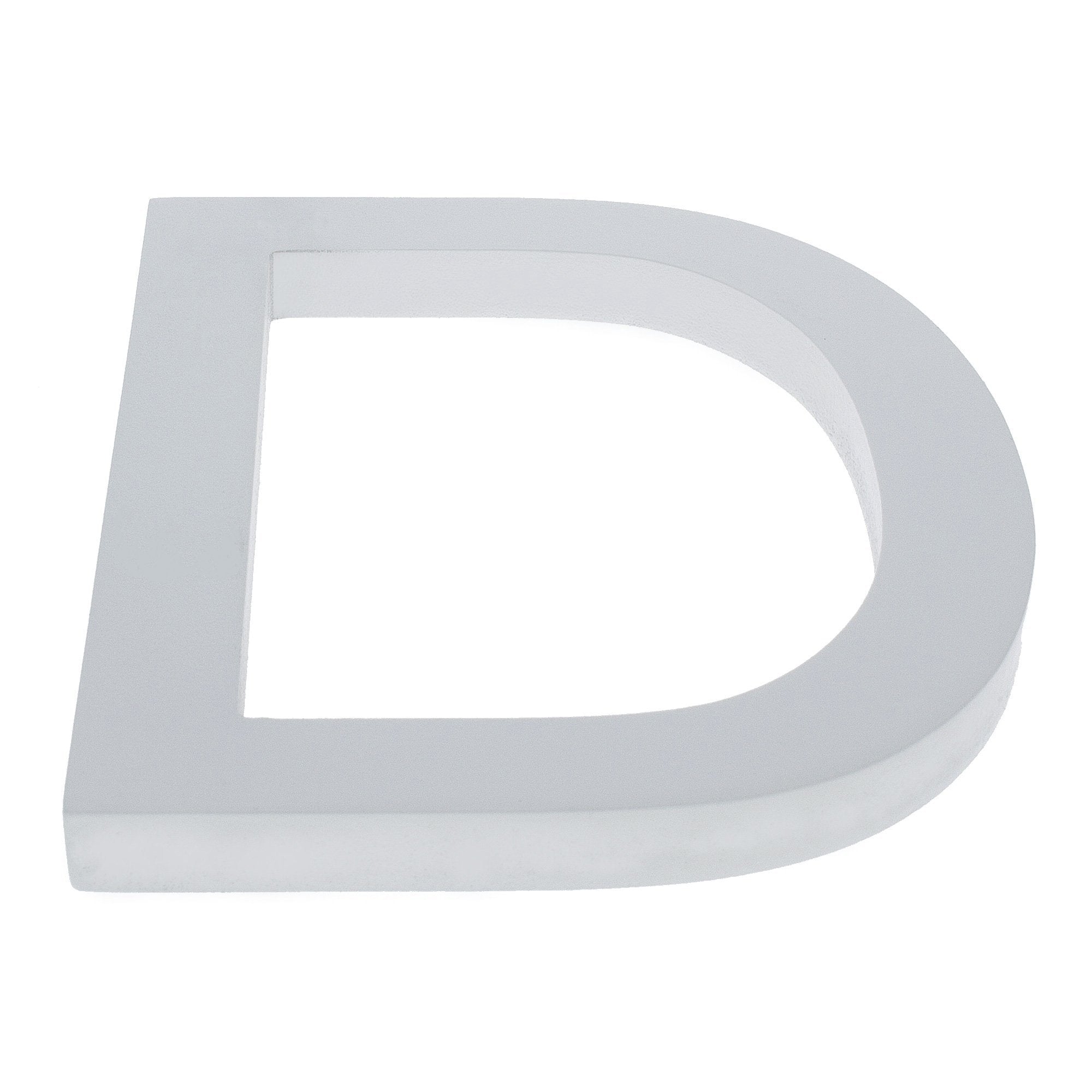 Arial Font White Painted Mdf Wood Letter D (6 Inches)