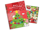My Very Merry Christmas Personalized Coloring Book and Sticker Gift Set
