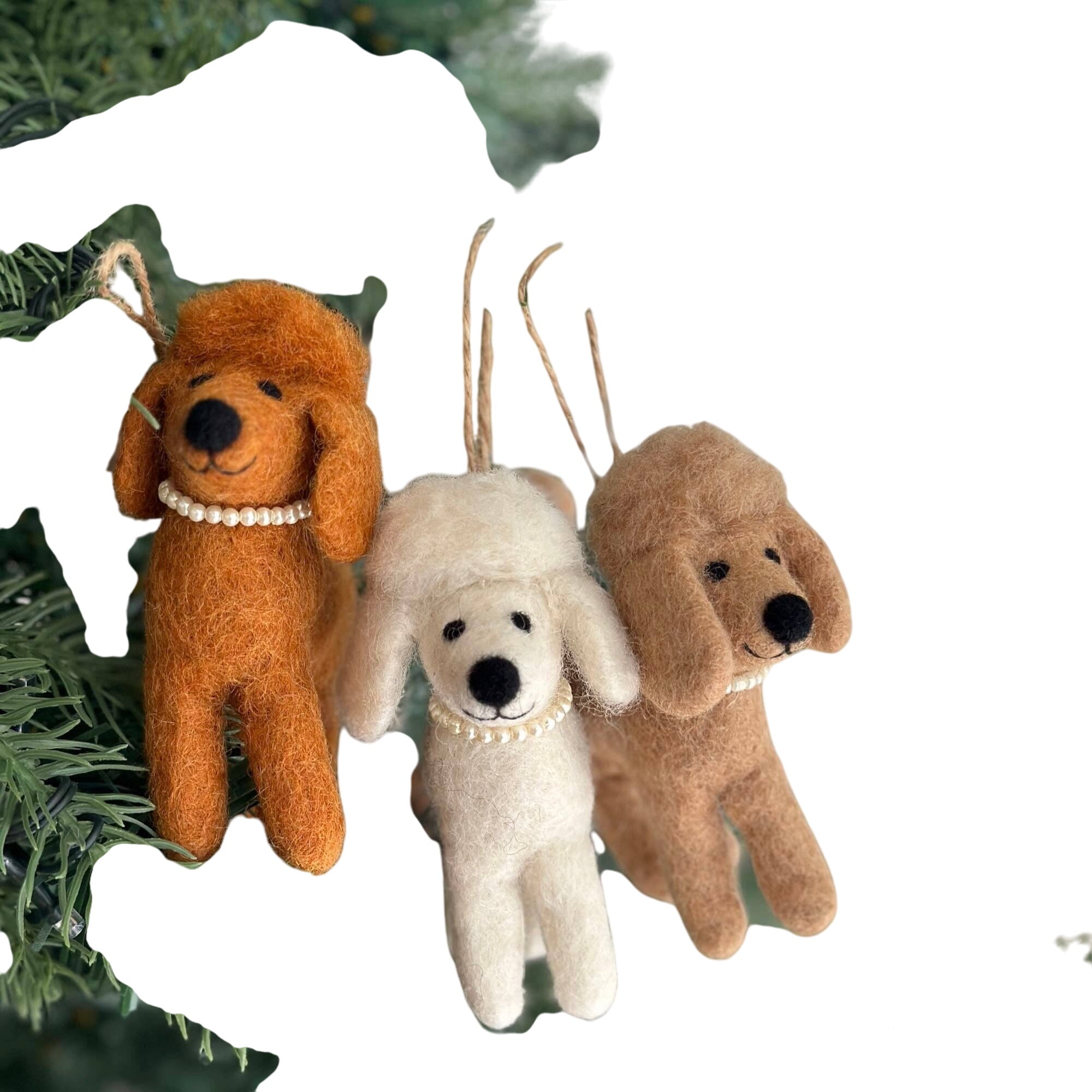 Felt Ornament - Poodle Ornament