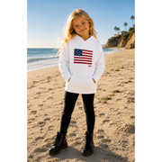 Organic Benji Flag Hoodie White