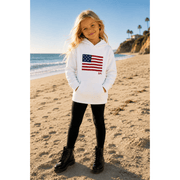 Organic Benji Flag Hoodie White