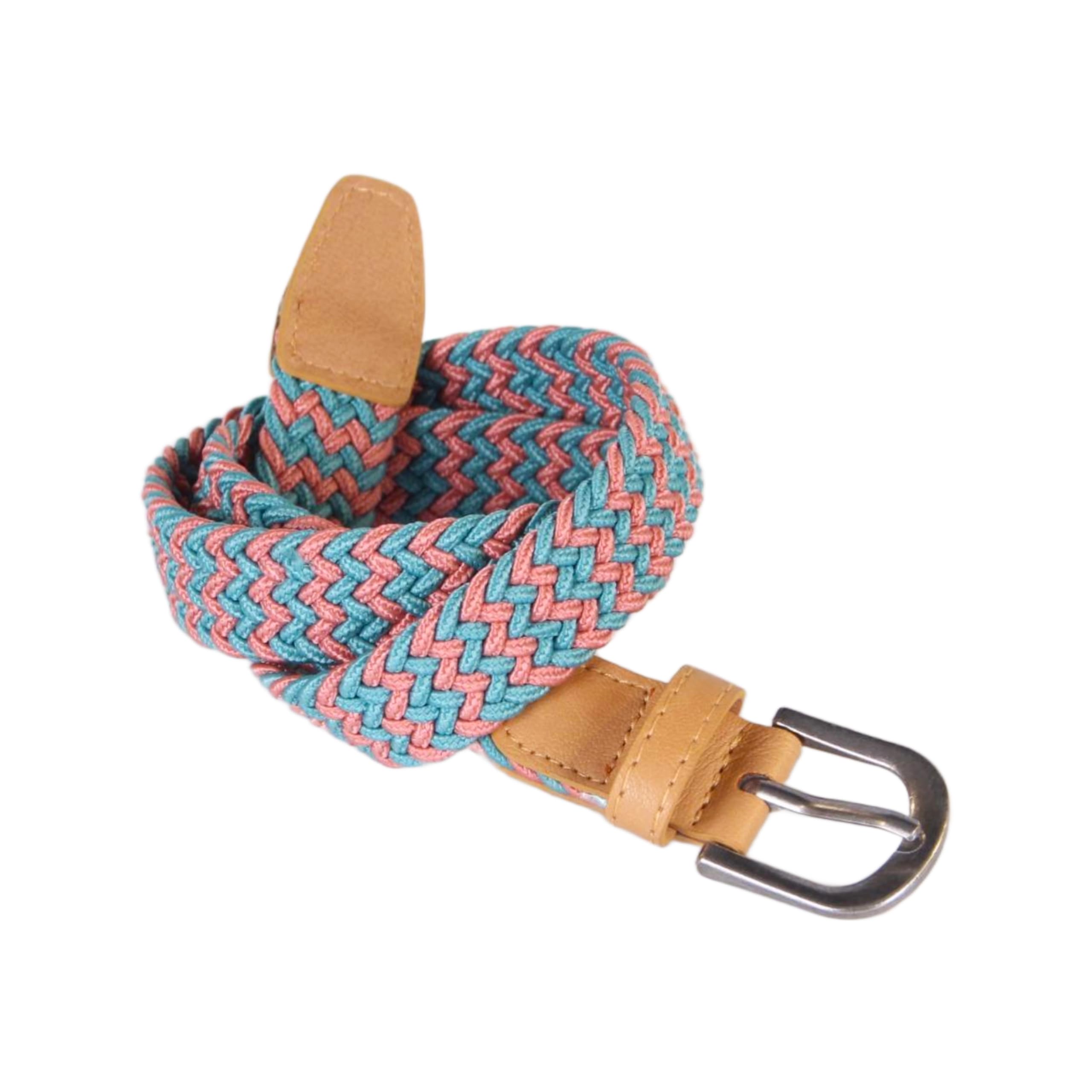 Boys Stretchy Cord Braided Leather Belt - Children's Age (4-7 Y) (8-14y)