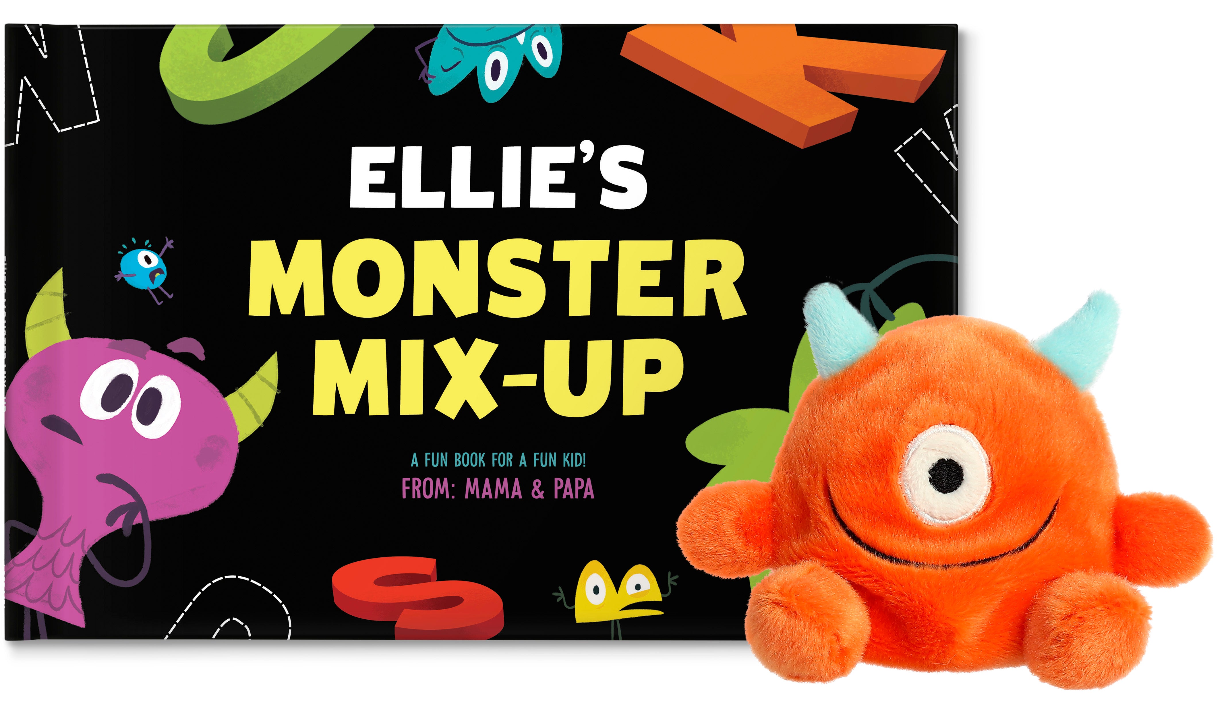 Monster Mix-up Personalized Book and Monster Plush Gift Set
