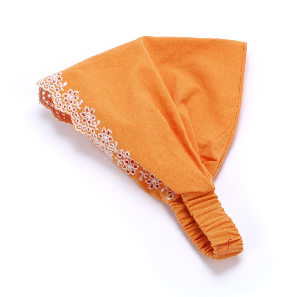Eyelet Needlework Embroidered Bandana Headband – For Girls Ages 5–12 Years