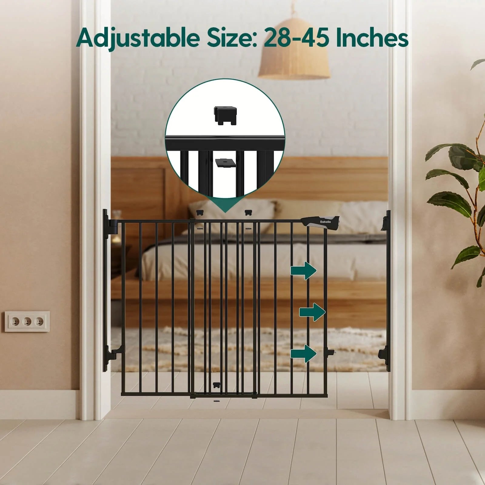Boundless D8 | No Bottom Bar Baby Gate For Stairs