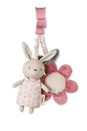 “Cotton Bunnies” Pull Down Rattle - Dusty Pink