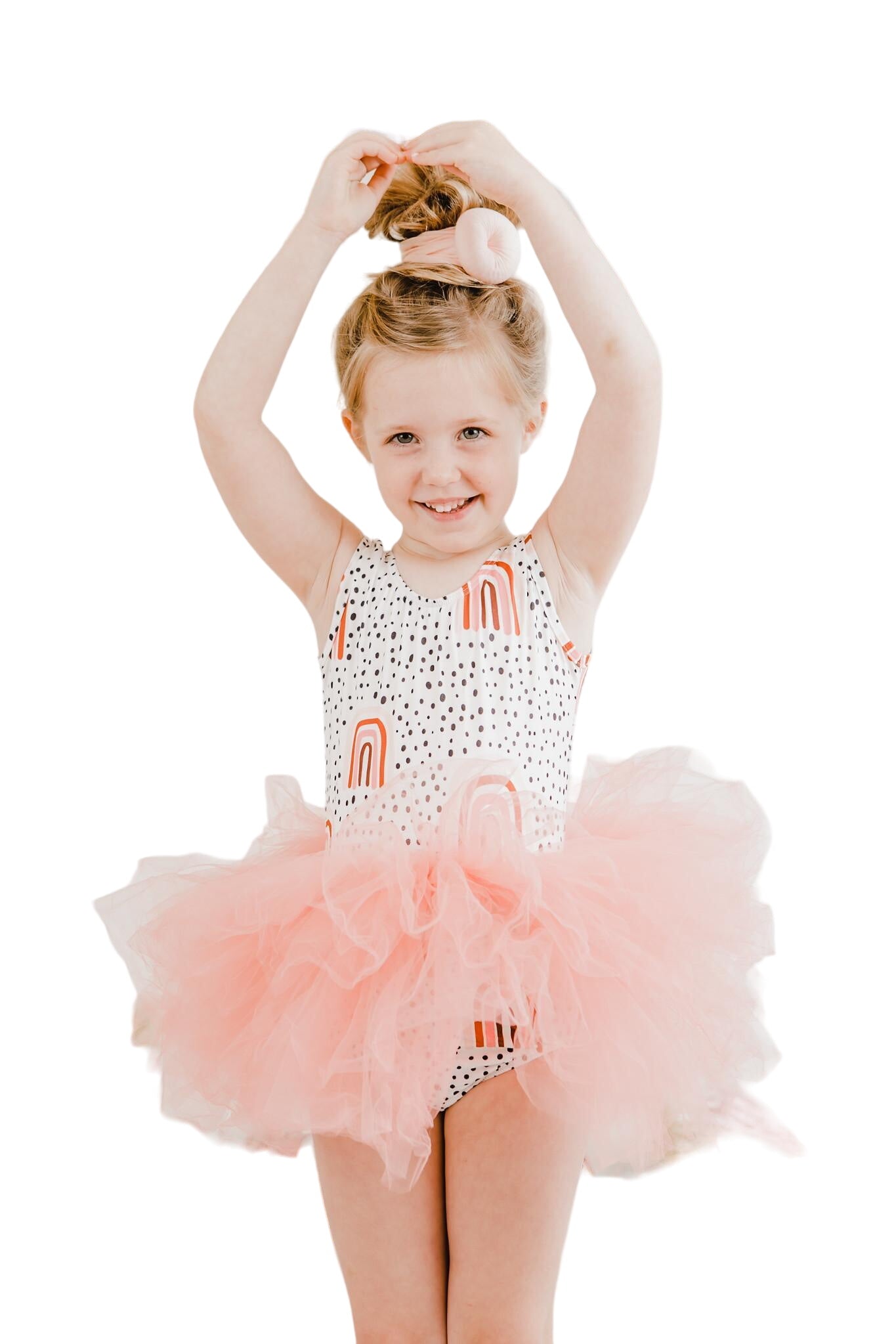 Peach Rainbow Tank Tutu Leotard